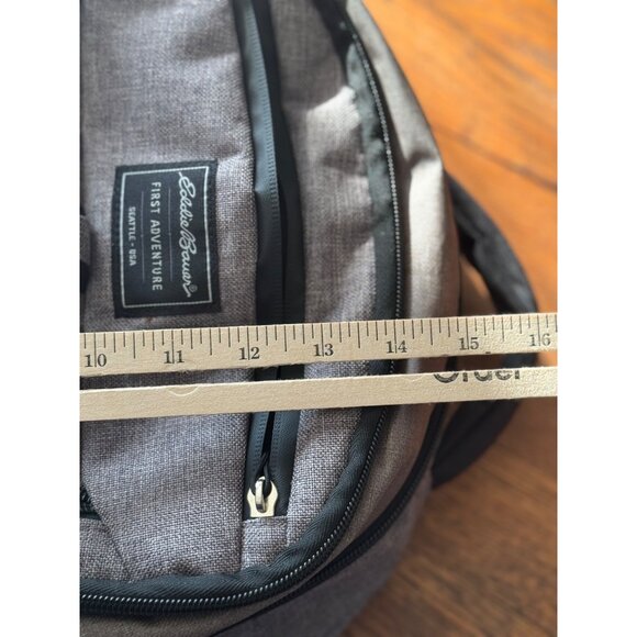Eddie Bauer First Adventure Gray Backpack Diaper Bag  Multiple Pockets - Picture 10 of 13